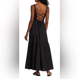 MICHELLE SMITH x Saks Eva Tiered Maxi Dress in black